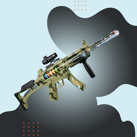 Liberty Imports M-16 Camouflage Military Toy Machine Gun